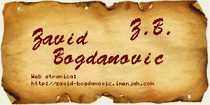 Zavid Bogdanović vizit kartica